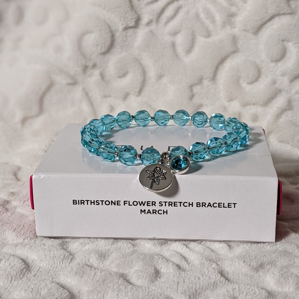 March Birthstone Stretch Bracelet